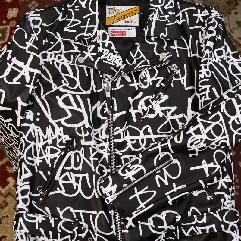 完売品　大変キレイな状態　Supreme 18AW レザージャケット　ブルゾン Supreme GEM STUDDED LEATHER JACKETレザージャケット (Supreme