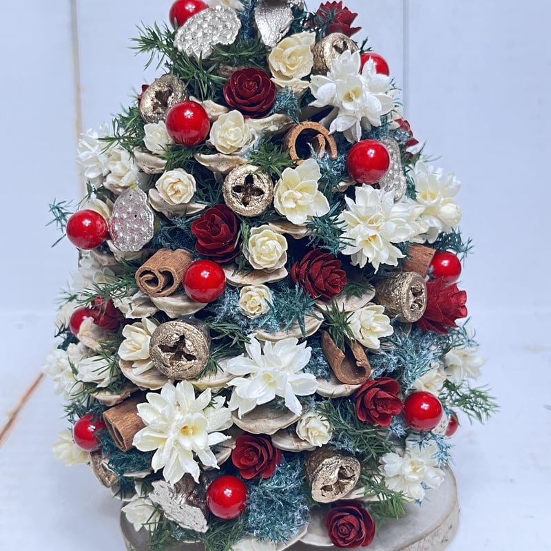 大王松 の 松ぼっくりツリー プリザーブド ドライフラワー ツリー クリスマス 製作キット 大王松の松ぼっくり ツリー プリザーブド ドライフラワー