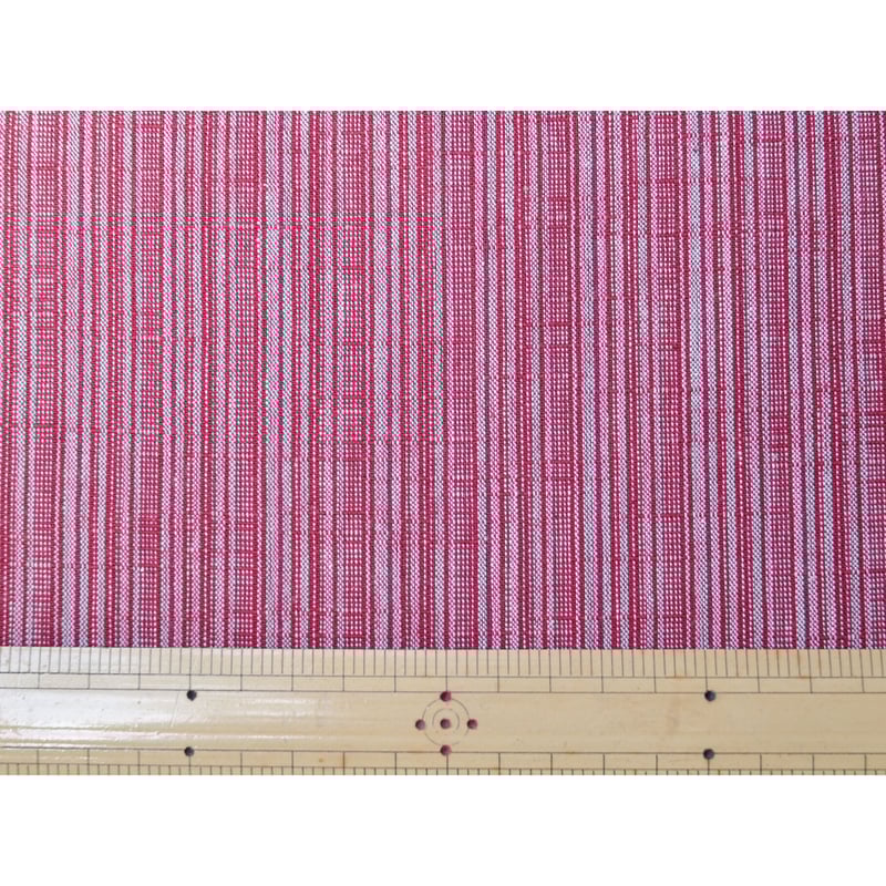 会津木綿 反物 木綿着物 縞木綿 会津木綿 長尺【薄紅色 滝縞】 36尺 (13.5m) 反物 | 古今堂
