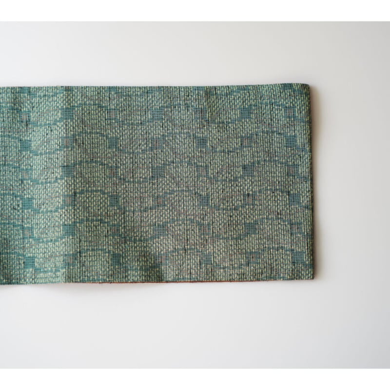 紬半幅帯 パッチワーク×煉瓦色無地 | 古今堂 ふだん着物屋