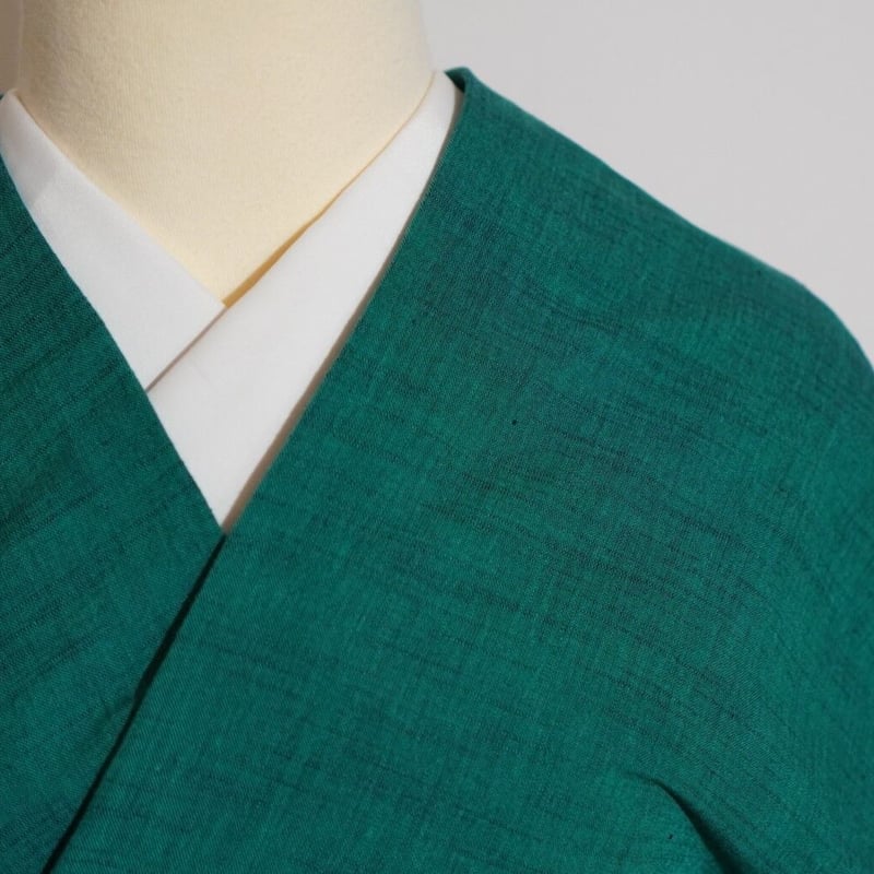 会津木綿 【孔雀緑色 無地】 長尺 36尺 (13.5m) 反物 | 古今堂 ふだん