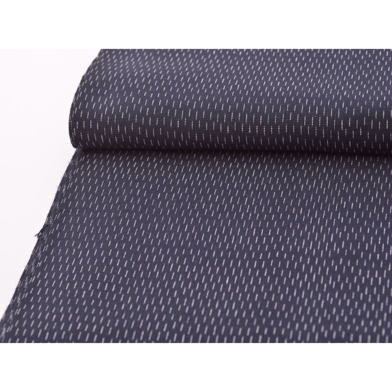 久留米絣 【紺地 立絣 片羽あられ】 13m 木綿反物 | 古今堂