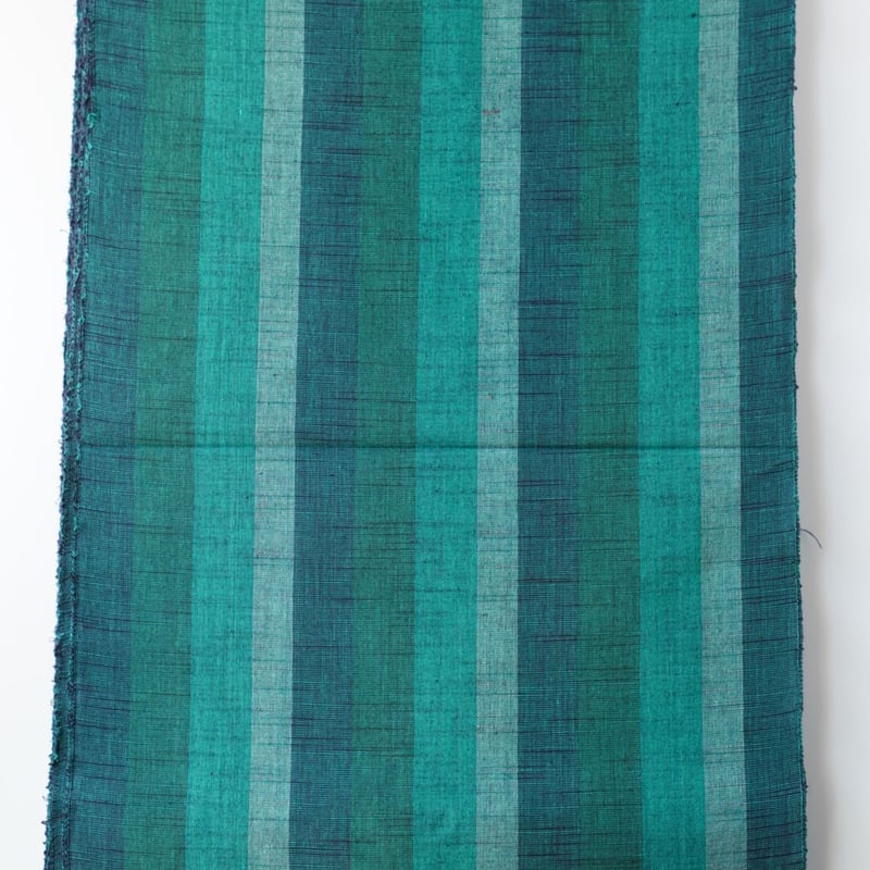 会津木綿 長尺【緑青かつお縞】 36尺 (13.5m) 反物 | 古今堂 ふだん着物屋