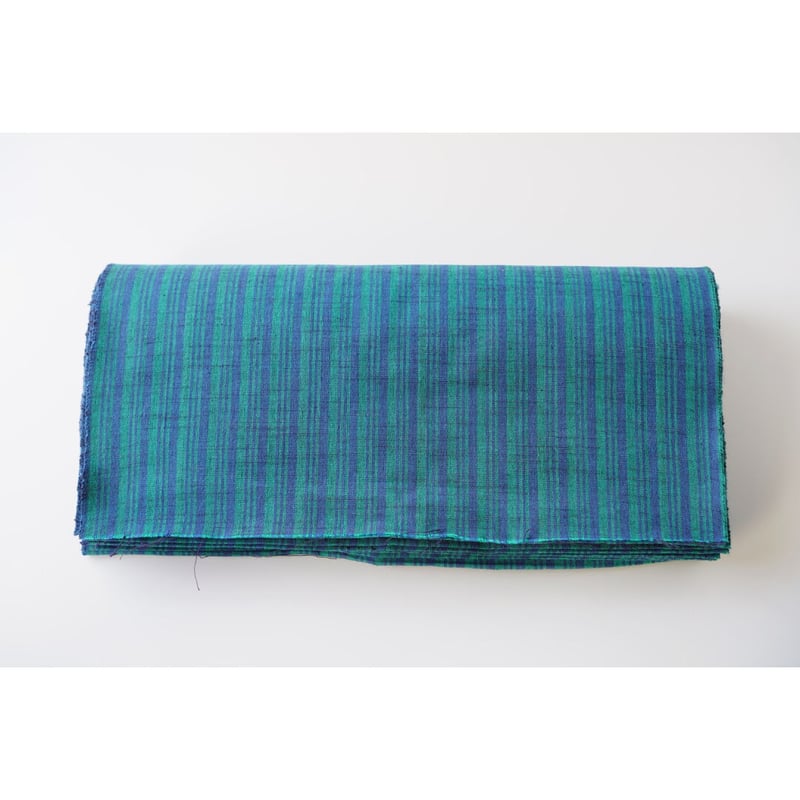 会津木綿 会津もめん　木綿 反物 綿　　かねろく　ブルー　ターコイズブルー 会津木綿】ブルー - 会津木綿生地の専門店 もめん絲