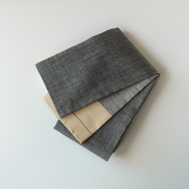 半幅帯 正絹紬パッチワーク帯 リバーシブル 半幅帯 正絹紬 パッチワーク ハンドメイド リバーシブル