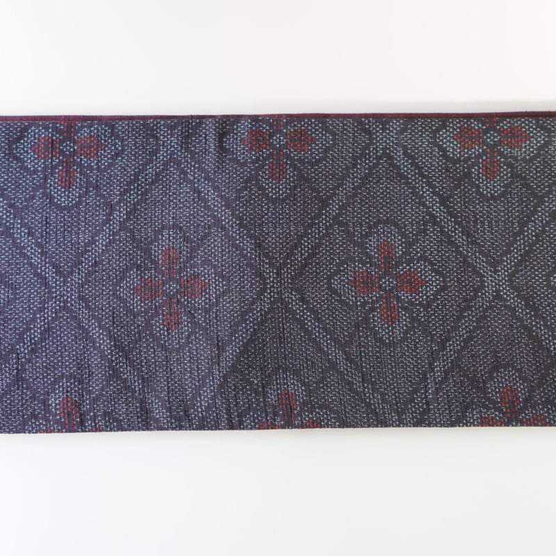 セット　無地紬　半色＋組帯　菱繋ぎ セット 無地紬 半色＋組帯 菱繋ぎ