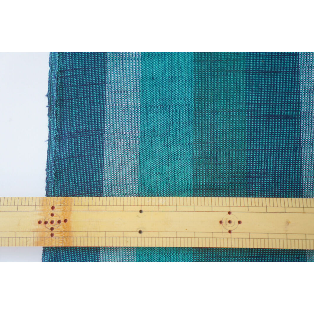 会津木綿 長尺【緑青かつお縞】 36尺 (13.5m) 反物 | 古今堂