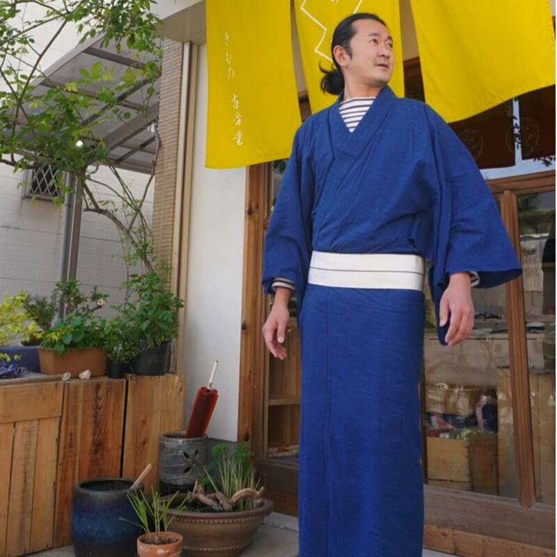 濃紺 反物 スラブ地 藍色 24m以上 【公式通販】