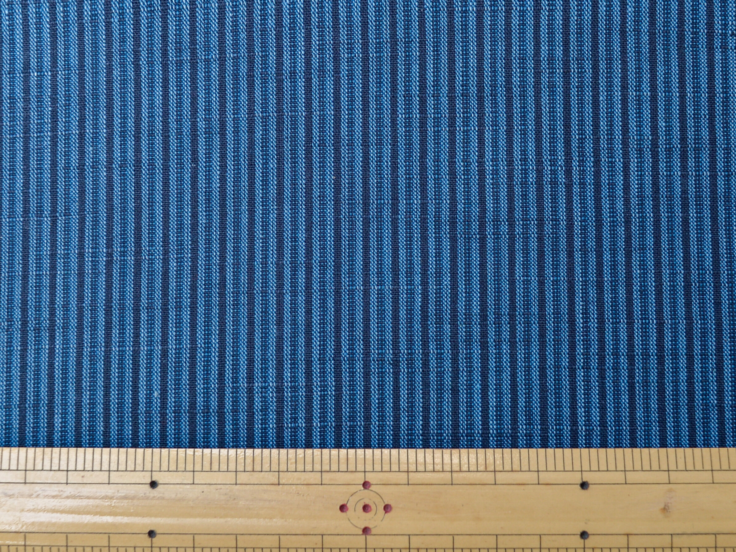 会津木綿 長尺【紺色 細棒縞】 36尺 (13.5m) 反物 | 古今堂 ふだん着物屋