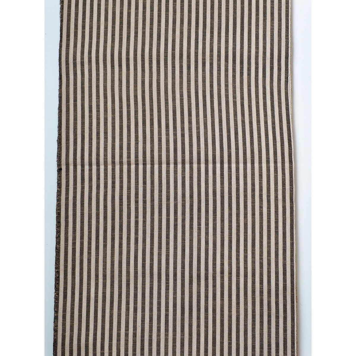 会津木綿 長尺【錆利休×白茶 棒縞】 36尺 (13.5m) 反物 | 古今堂