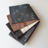 紬半幅帯 緑系生のパッチワーク×茶色地に唐草文 | 古今堂 ふだん着物屋