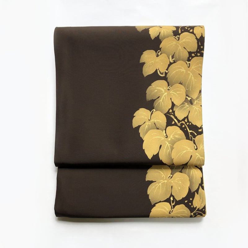 袋帯 洒落ツタ 茶 【OUTLET】 | 東京友禅 菅有鬼一オンラインストア 鬼 