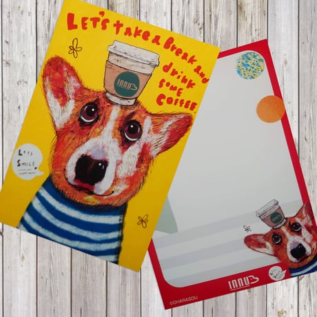 ポストカード　  take-a-break -Corgi（コーギー）