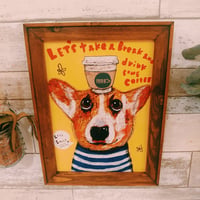 A4ポスター　take-a-break -Corgi（コーギー）