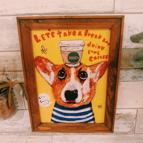 A4ポスター　take-a-break -Corgi（コーギー）