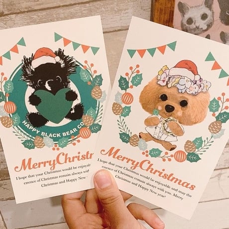 <期間限定：うちの子>クリスマスポストカード