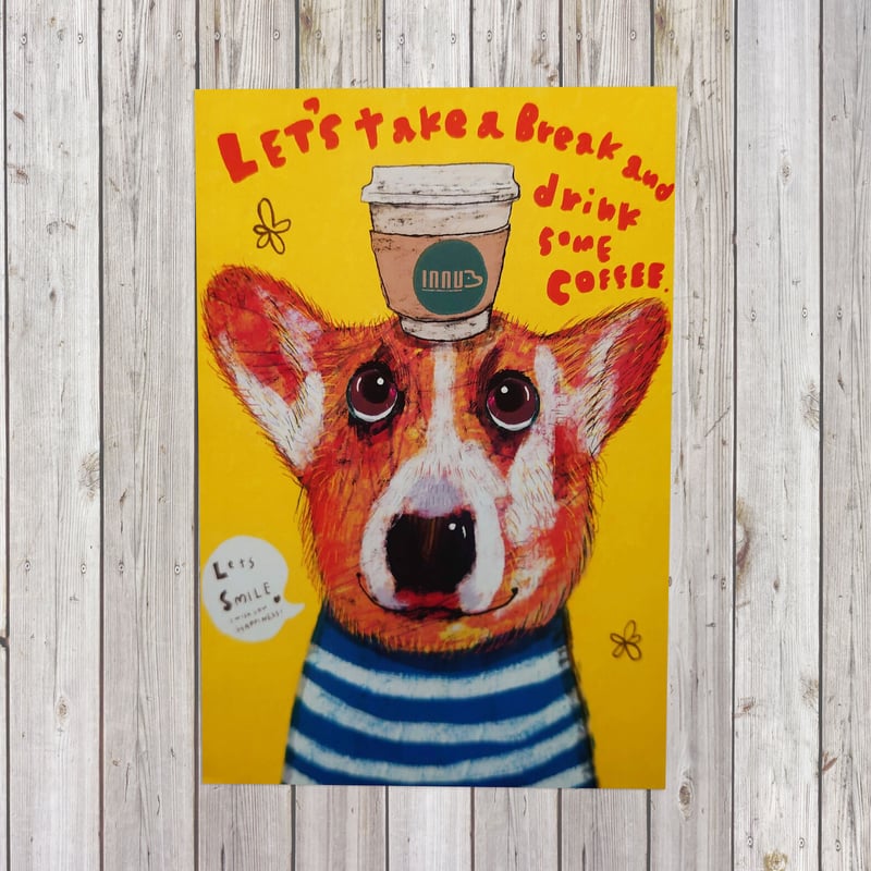 A4ポスター take-a-break -Corgi（コーギー） | OHARA SOU