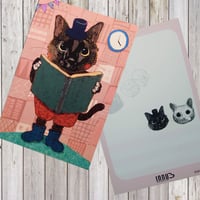 ポストカード　醤油ちゃん（黒猫）