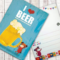 ポストカード 　I LOVE　 BEER(ビール）