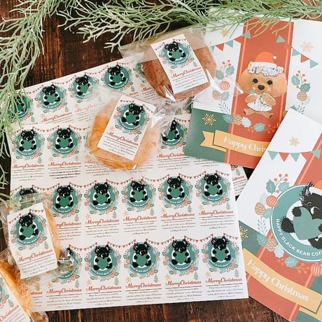 <期間限定：うちの子>クリスマス縦長シール