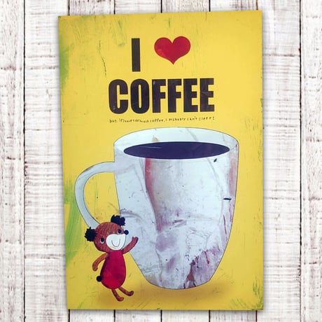 ポストカード 　I LOVE COFFEE(コーヒー）
