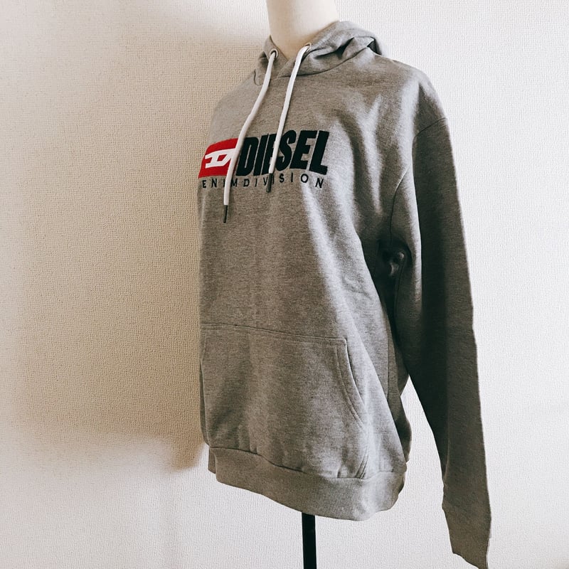 【最安値❕】Diesel グレー フード付きパーカー DIESEL ディーゼル パーカー フーディ トップス S-GINN-HOOD-PAK