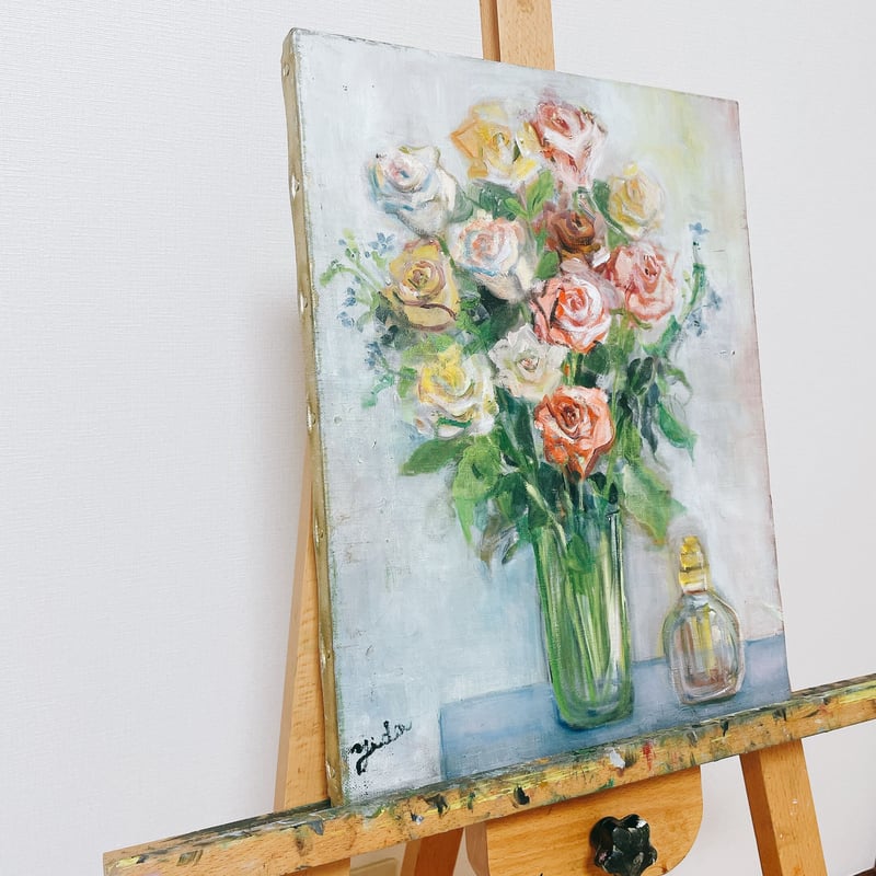 絵画　薔薇　インテリア　イラスト Amazon.co.jp: 絵画「赤いバラ」インテリア 絵 花 アートパネル 額入り