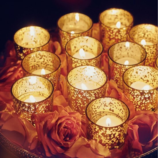 キャンドルホルダー ヴィンテージ グラス ゴールド | KEI-FORT