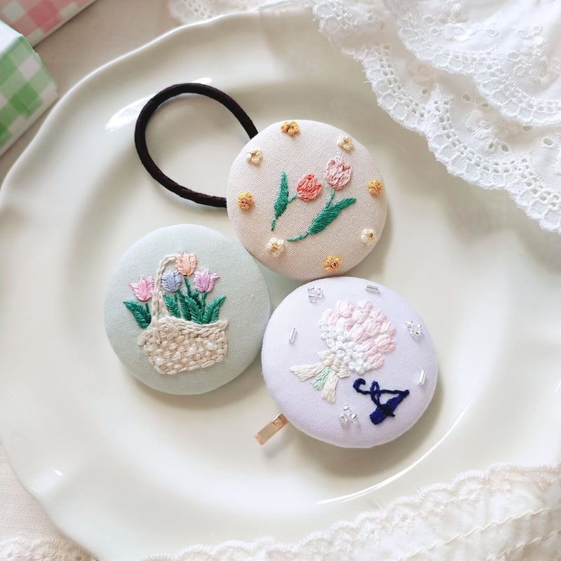 刺繍アクセサリー『チューリップ』 | AMYu cerise