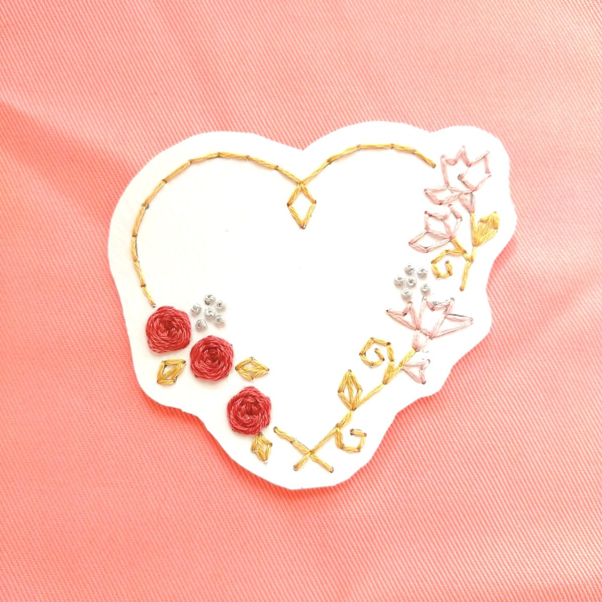 冬の紙刺繍キット】『Heart』 | AMYu cerise 冬の紙刺繍キット】『Heart』 | AMYu cerise