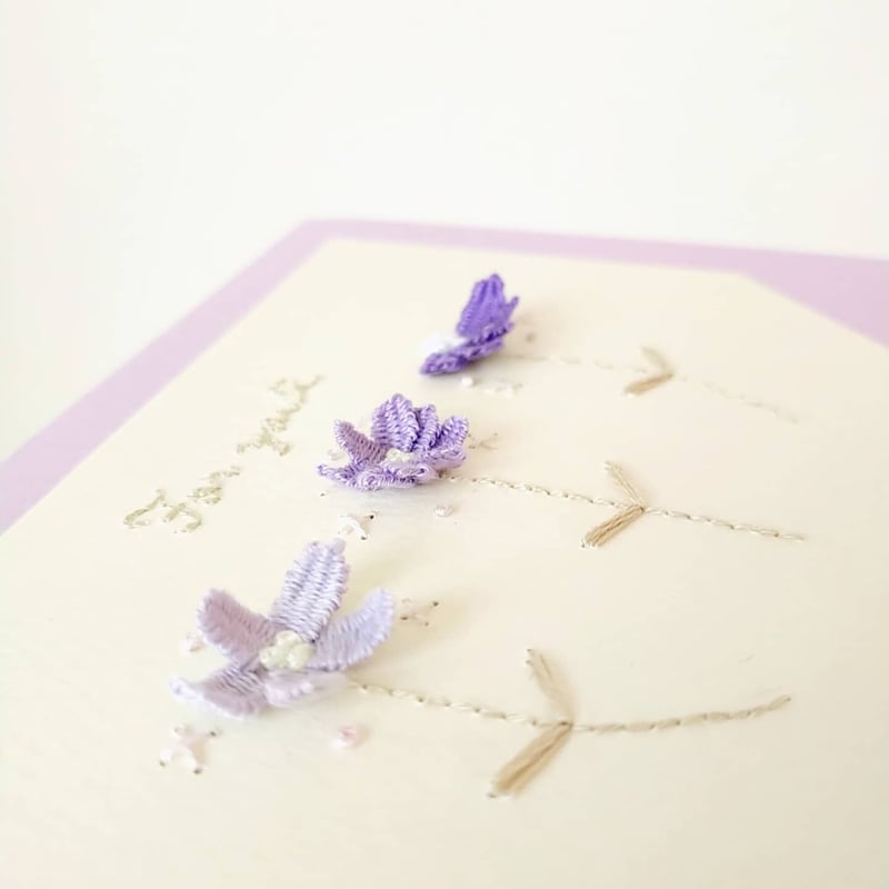 花の刺繍メッセージカード】 | AMYu cerise