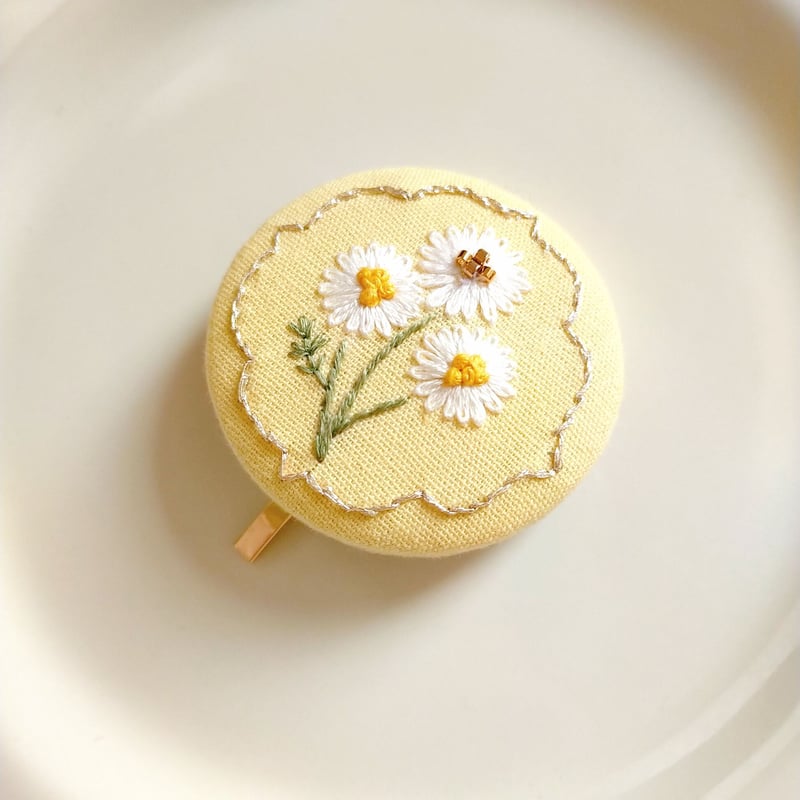 ほぼ未使用♡2021AW マーガレット刺繍 中綿 ジャケット フード フリル MY mama 生地 布 布地 花柄 マーガレット柄 エンブロイダリー