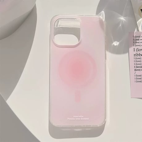 【お取り寄せ商品】iPhoneケース スマホケース iPhone15 iPhone14 シンプル ピンク 犬 MagSafe L8946