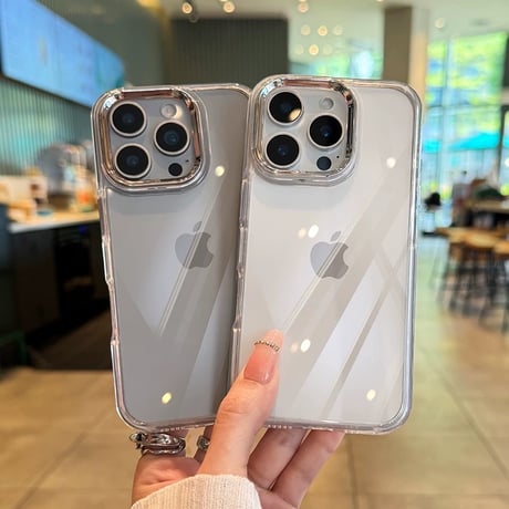 【お取り寄せ商品】iPhoneケース スマホケース iPhone16 iPhone15 iPhone14 クリアケース メタルフレーム サイド ラメ L9844