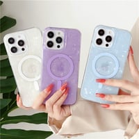 【お取り寄せ商品】iPhoneケース スマホケース iPhone13 iPhone14 シェルパターン 磁気 ワイヤレス グリッター パステルカラー きれいめ 大人かわいい 韓国 L7436