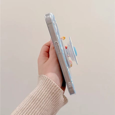 【お取り寄せ商品】iPhoneケース スマホケース iPhone16 iPhone15 iPhone14 可愛い チェック柄 グリップ デイジー お花 MagSafe L9507