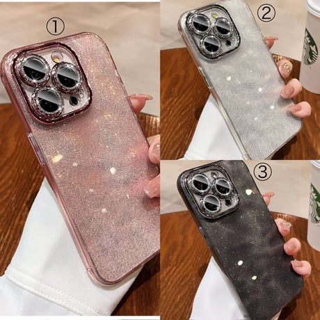 【お取り寄せ商品】iPhoneケース スマホケース iPhone16 iPhone15 iPhone14 かわいい シンプル 光沢 ラメ L9216
