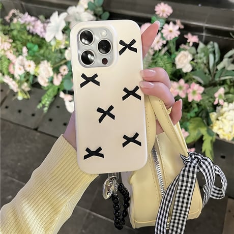 【お取り寄せ商品】iPhoneケース スマホケース iPhone15 iPhone14 エレガン ブラックリボン L8363