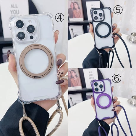 【お取り寄せ商品】iPhoneケース スマホケース iPhone16 iPhone15 iPhone14 シンプル 可愛い 韓国 ストラップ付き MagSafe L9363