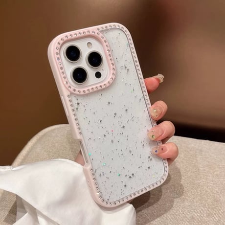 【お取り寄せ商品】iPhoneケース スマホケース iPhone16 iPhone15 iPhone14 可愛い クリア ラメ 推し活 キラキラ L9568