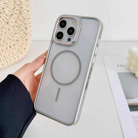 【お取り寄せ商品】iPhoneケース スマホケース iPhone16 iPhone15 透明 推し活 クリア リボン 可愛い MagSafe M7057