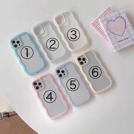 【お取り寄せ商品】iPhoneケース スマホケース iPhone16 iPhone15 iPhone14 シンプル 推し活 パステル 可愛い ウェーブ M7042