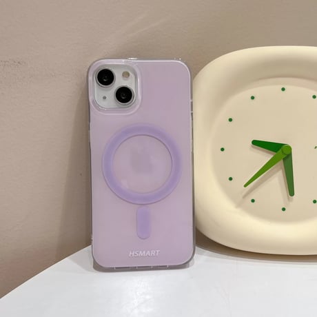 【お取り寄せ商品】iPhoneケース スマホケース iPhone15 iPhone14 マグネット グリップ付き Magsafe ワイヤレス充電 パステルカラー シンプル かわいい 韓国 L7915