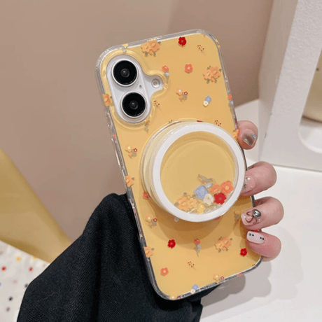 【お取り寄せ商品】iPhoneケース スマホケース iPhone16 iPhone15 iPhone14 かわいい 花 フラワー ゆらゆら L9275