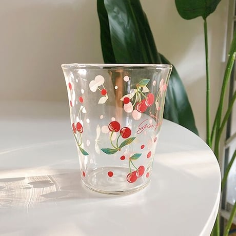 【お取り寄せ商品】グラス コップ flower フルーツ ガラスカップ ジュースグラス かわいい レトロ L4150