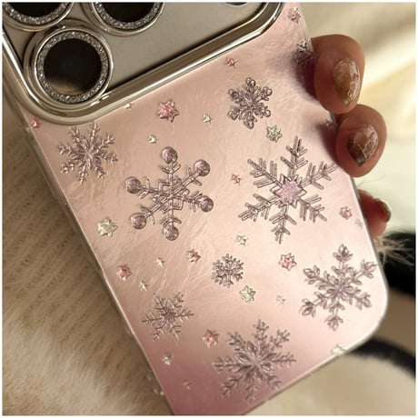 【お取り寄せ商品】iPhoneケース スマホケース iPhone17 iPhone16 iPhone15 iPhone14 雪 冬 可愛い オーロラ風 L9097