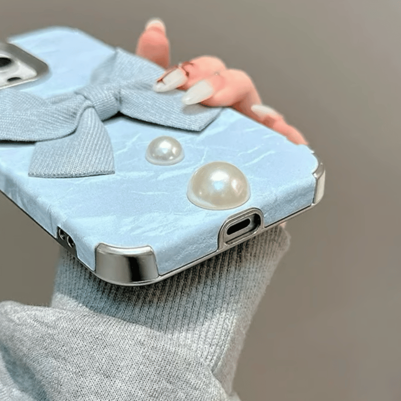 Dairich リボン付きiPhoneケースライトブルー　iPhone16 Dairich リボン付きiPhoneケースライトブルー iPhone16