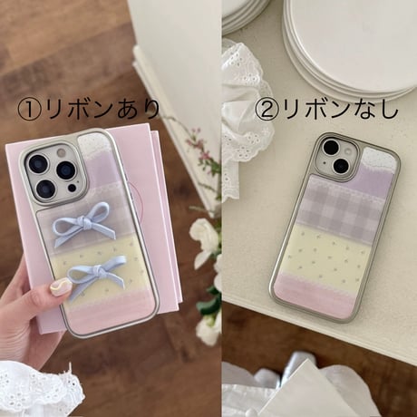 【お取り寄せ商品】iPhoneケース スマホケース iPhone16 iPhone15 iPhone14 かわいい 女子 韓国 春 リボン L9393