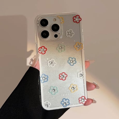 【お取り寄せ商品】iPhoneケース スマホケース iPhone15 iPhone14 クリア 花 アート 推し活 L8330