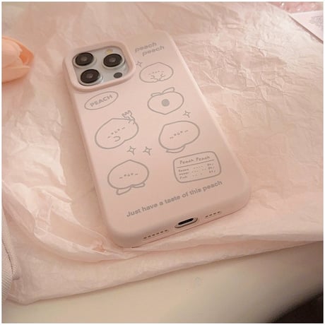 【お取り寄せ商品】iPhoneケース スマホケース iPhone15 iPhone14 シンプル かわいい ピーチ L9020